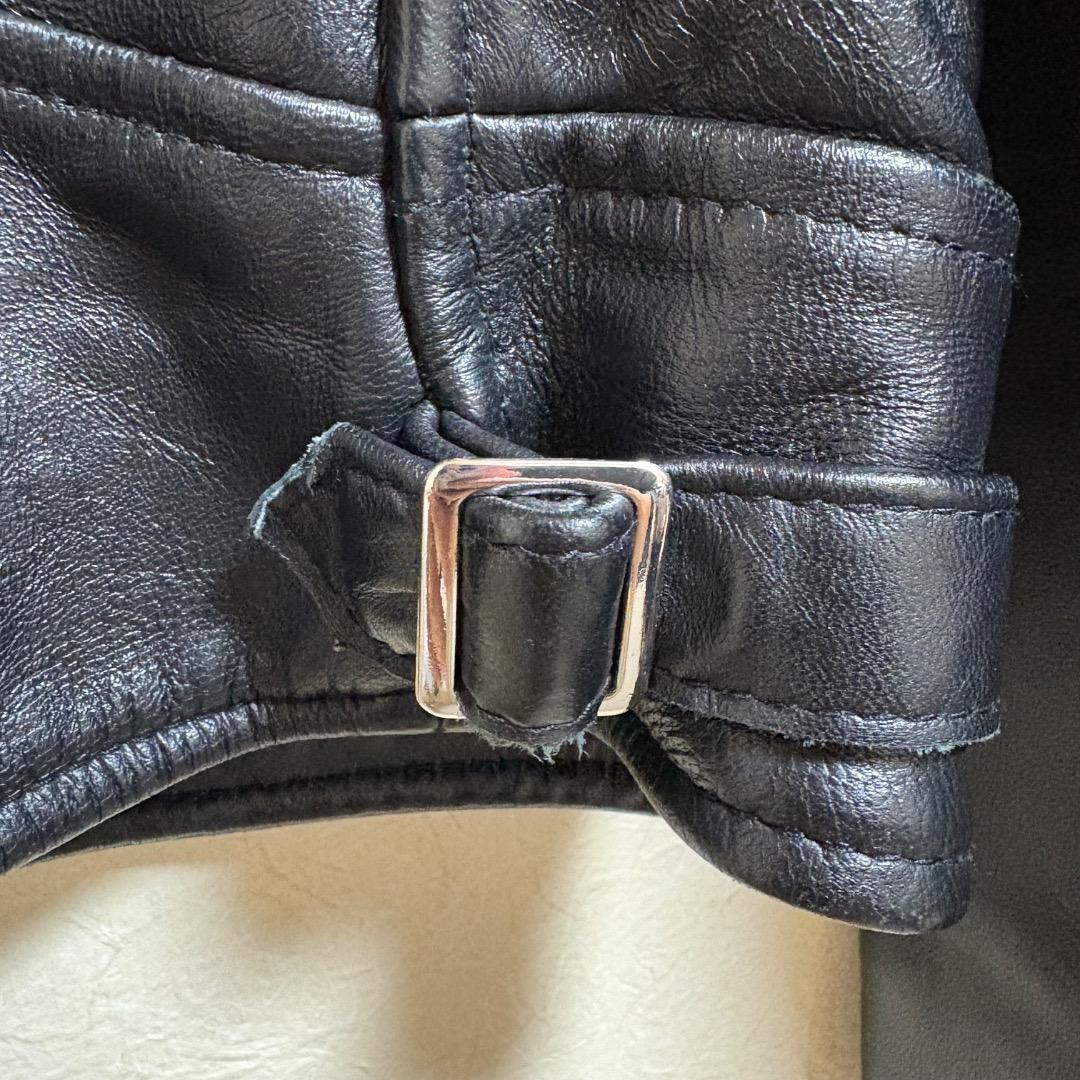 schott IENA ラムレザー ライダースジャケット 羊革 ブラック XS
