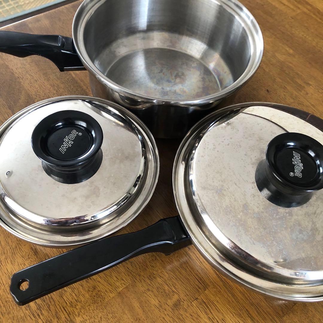 ステンレス片手鍋セット（小・大）