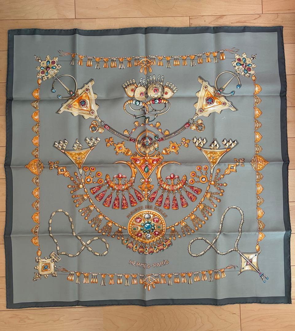 8*4様 ⭐️新品⭐️ヴィンテージ エルメス スカーフ カレ90 砂漠のアクセサ