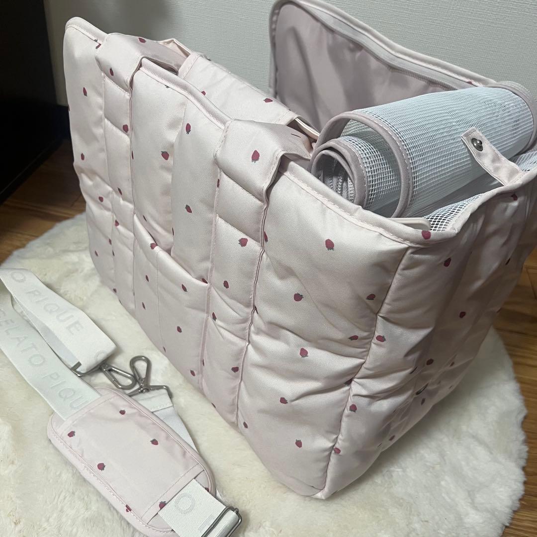 jelato pique ピンク いちご柄 キャリーバッグ ペット用 未使用