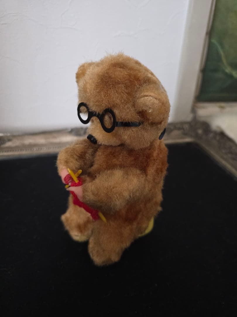 max carlアンティークベア　ゼンマイ 編み物クマ