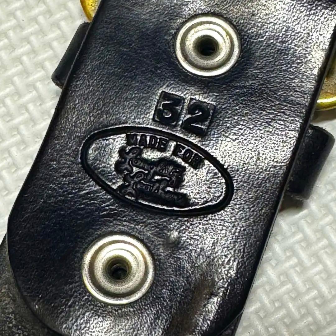 ラングリッツレザー　ベルト　32 North&Judd バックル　極太　肉厚