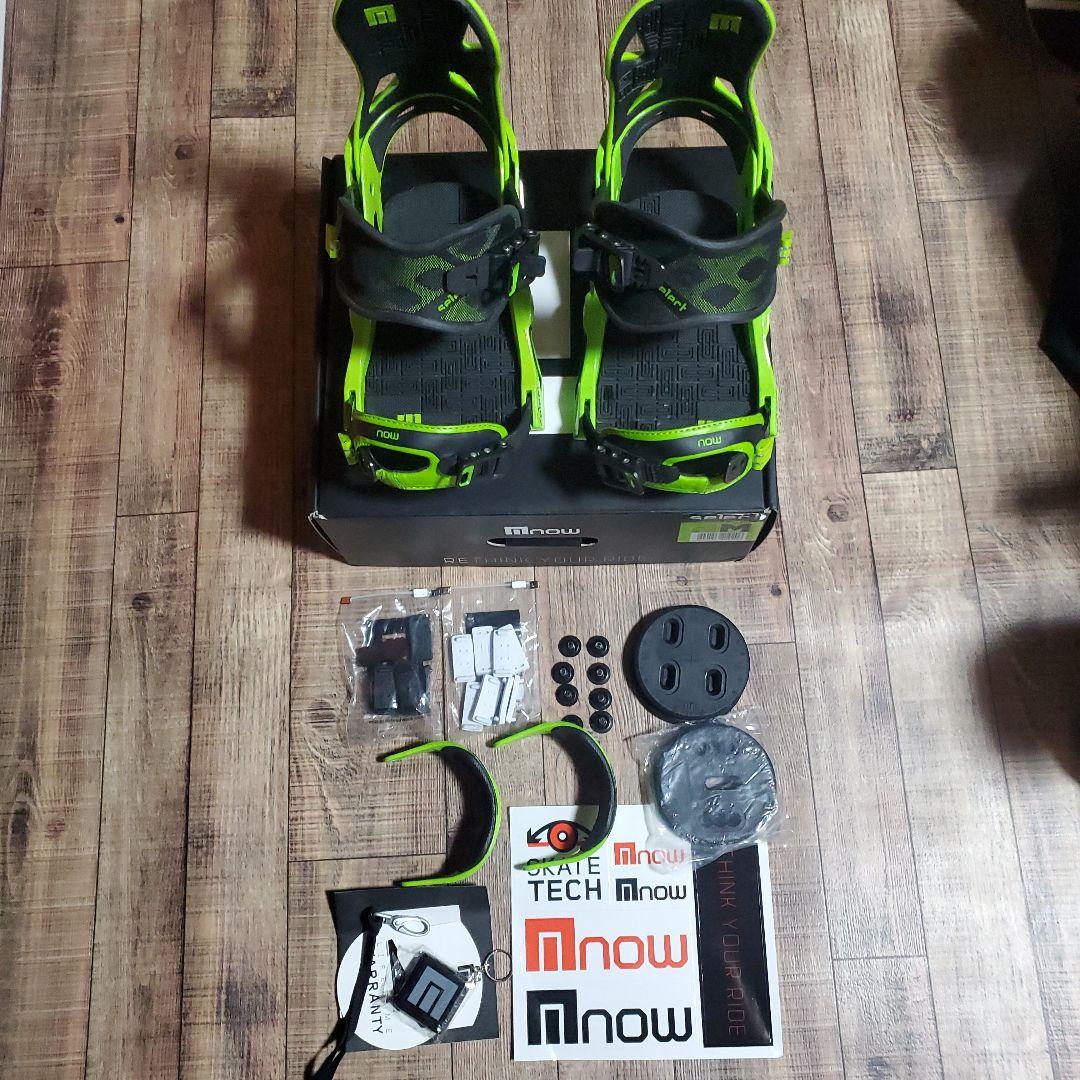 NOW スノーボード ビンディング グリーン/ブラック　select　M