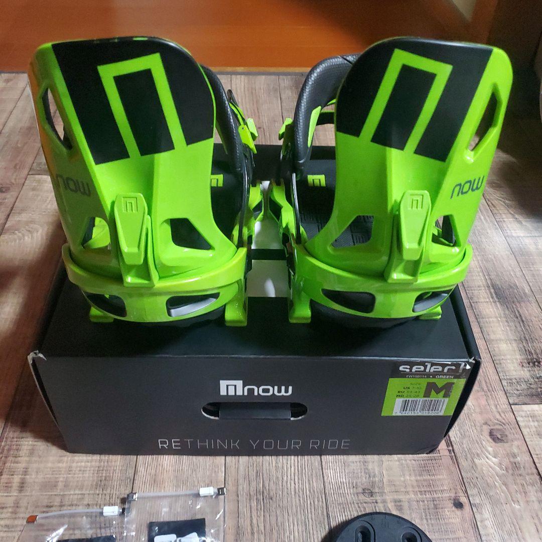 NOW スノーボード ビンディング グリーン/ブラック　select　M