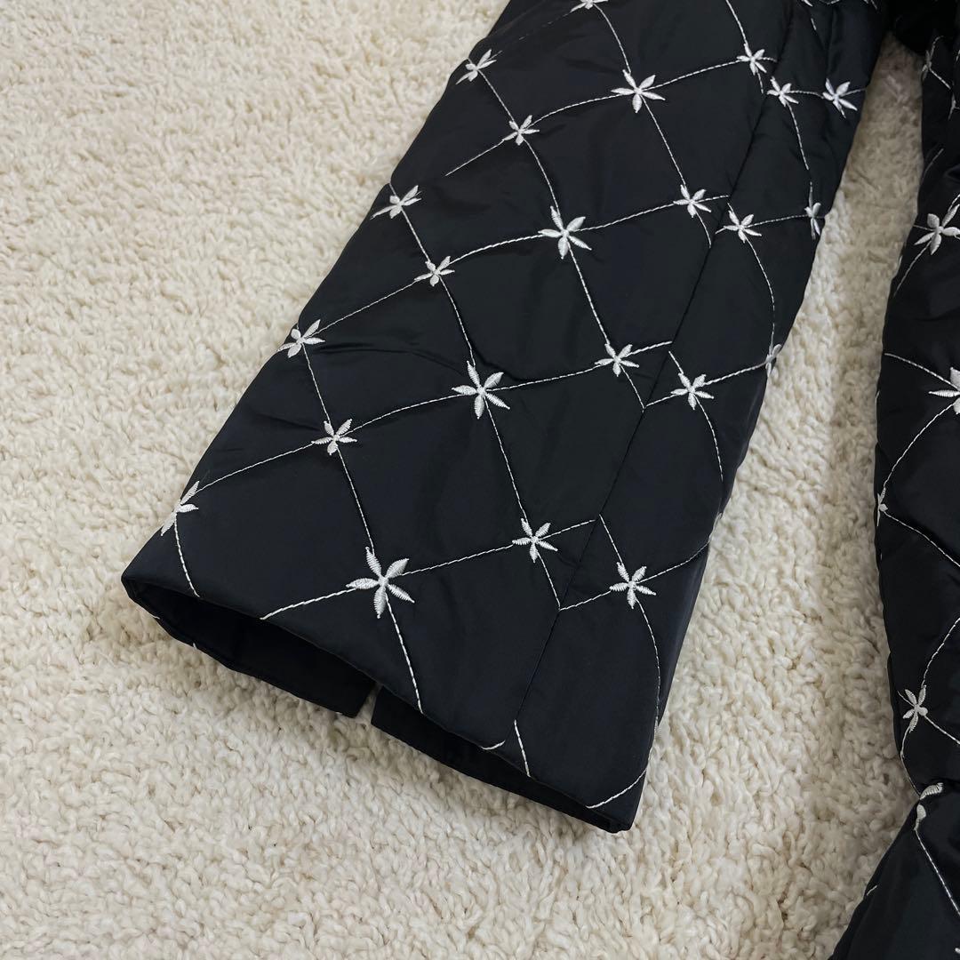 美品♡ エムズグレイシー キルティング 中綿 ロングコート チャーム 黒 40