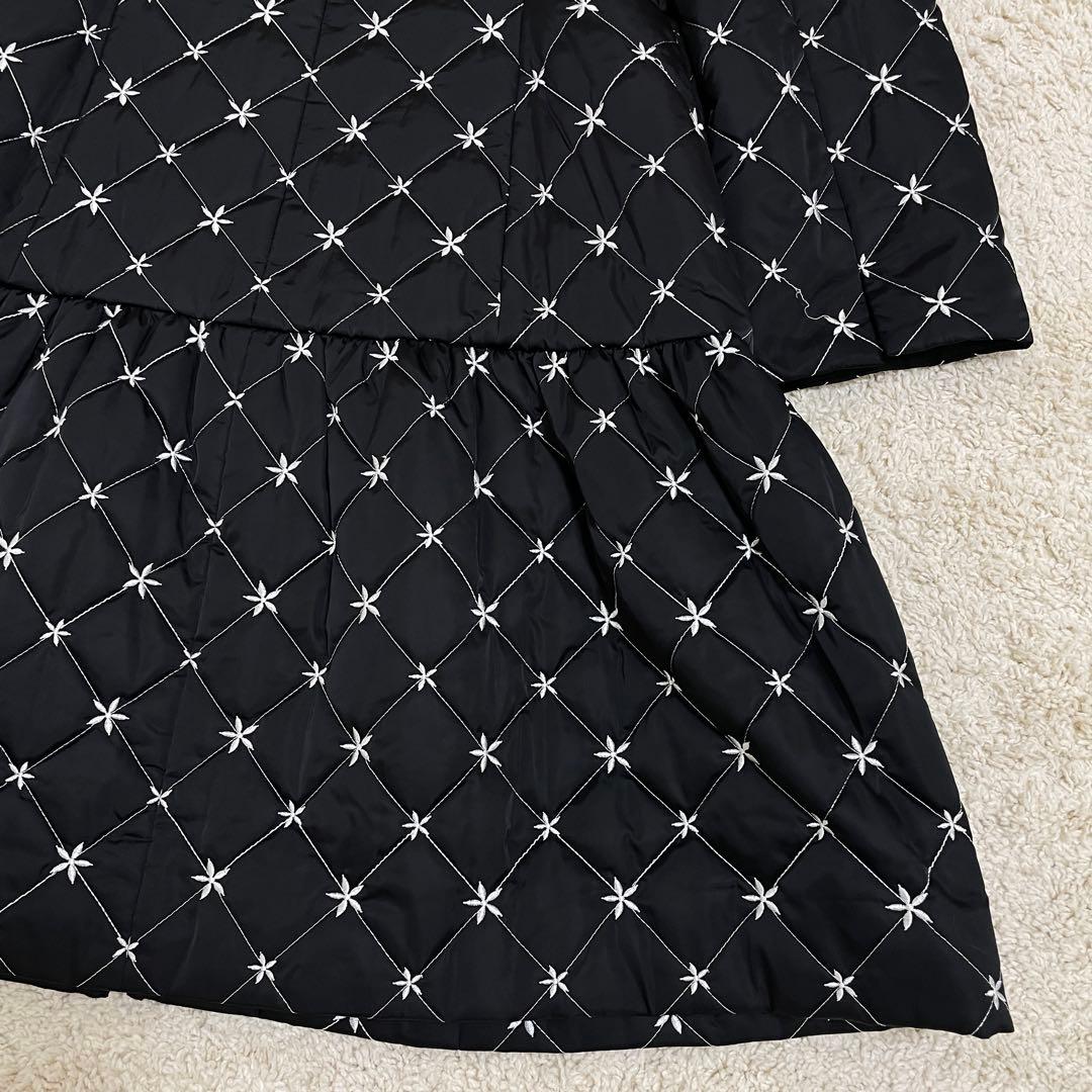 美品♡ エムズグレイシー キルティング 中綿 ロングコート チャーム 黒 40