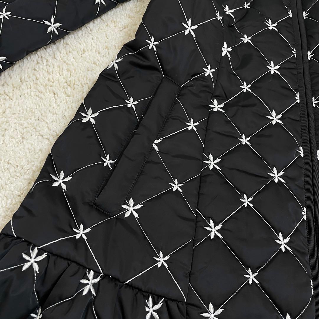 美品♡ エムズグレイシー キルティング 中綿 ロングコート チャーム 黒 40