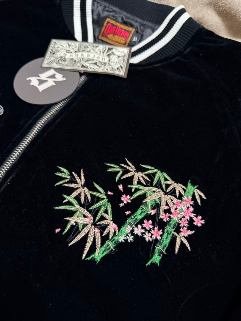 未使用 別珍 虎 ONI DENIM 刺繍 スカジャン 富士山 虎 限定 美品