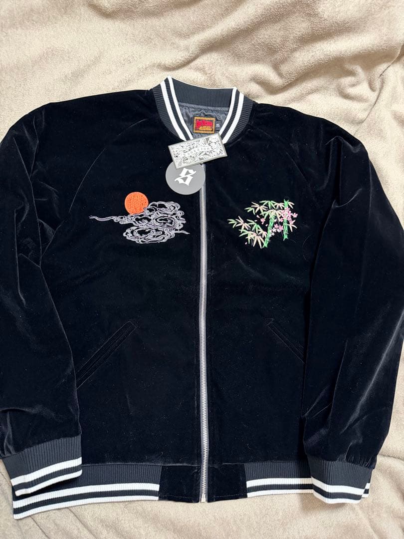 未使用 別珍 虎 ONI DENIM 刺繍 スカジャン 富士山 虎 限定 美品