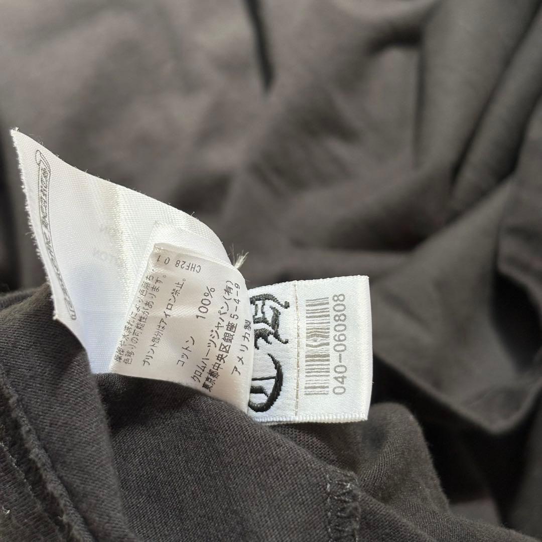 極美・Lサイズ　CHROME HEARTS ホースシューロゴ　半袖Tシャツ　黒