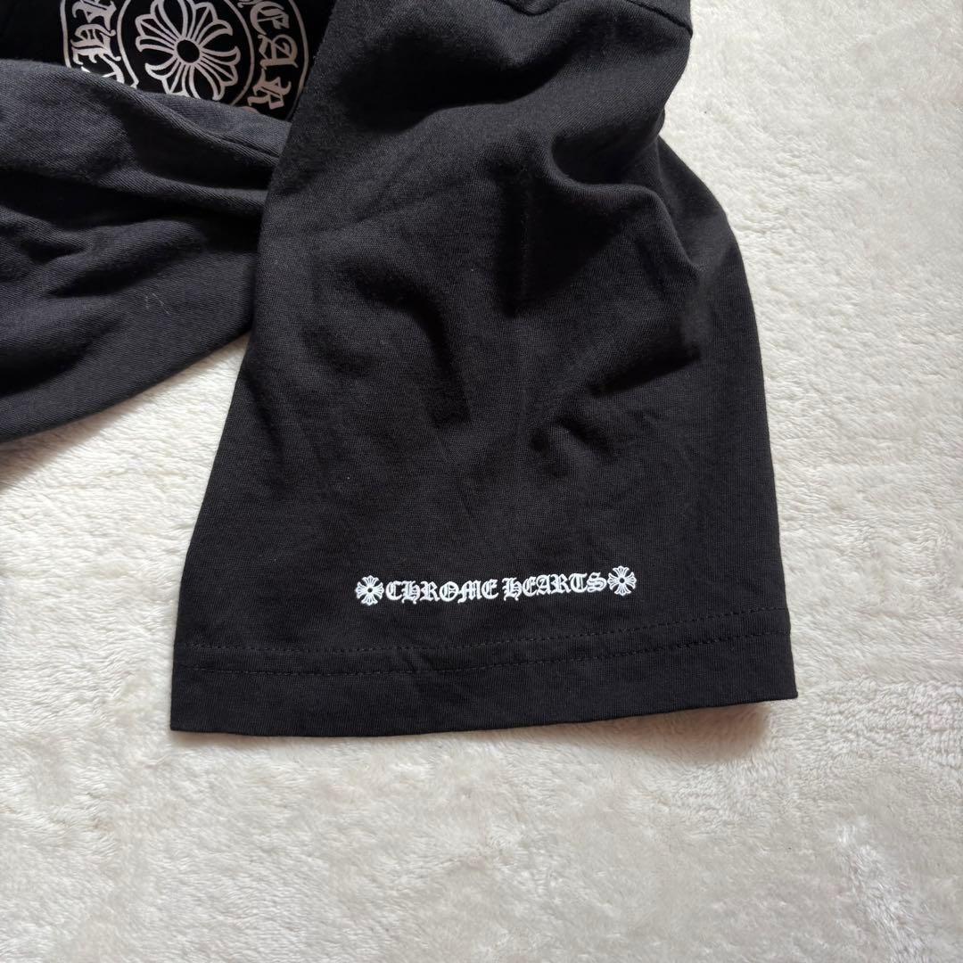 極美・Lサイズ　CHROME HEARTS ホースシューロゴ　半袖Tシャツ　黒