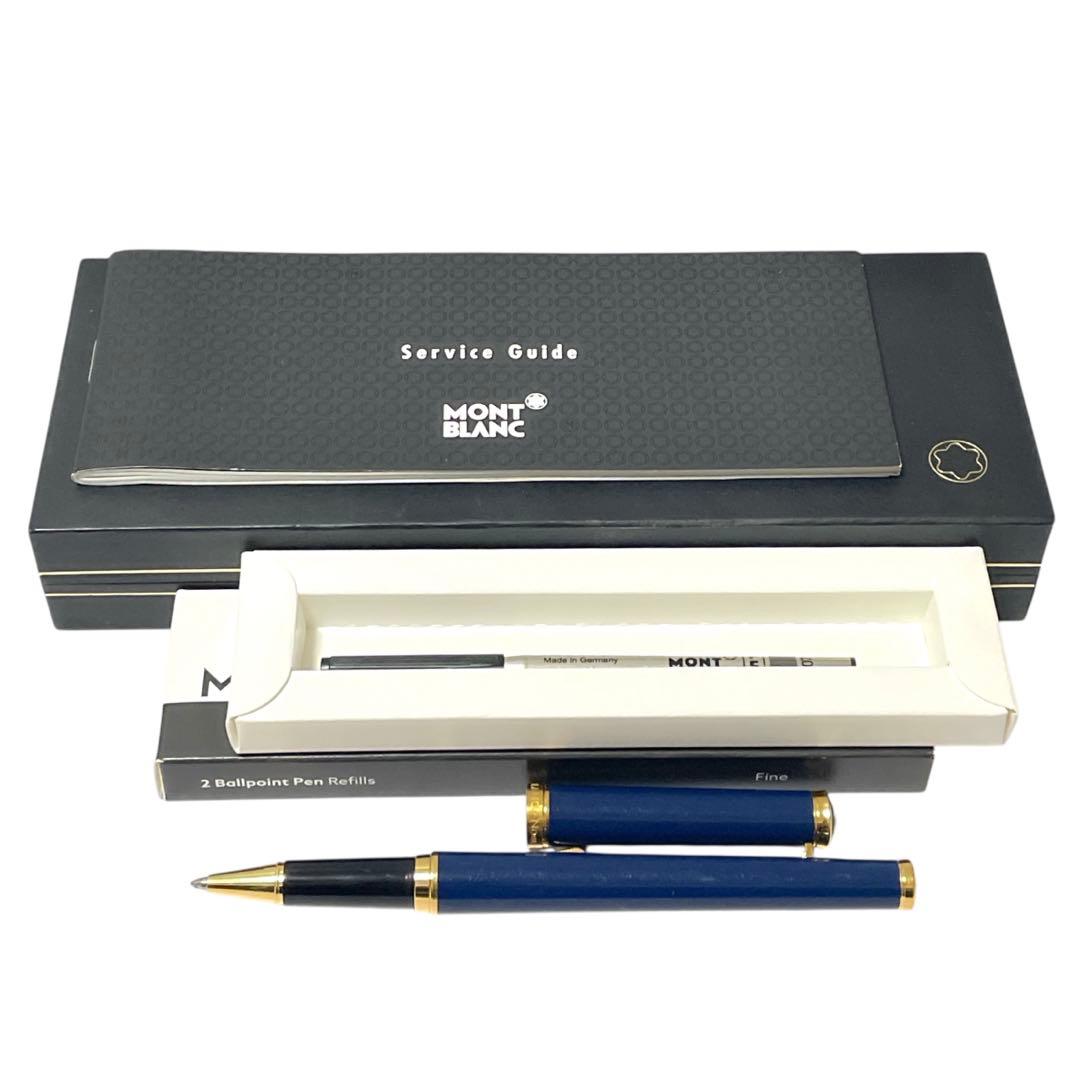 モンブラン ボールペン ノブレスオブリージュ ブルー 替芯付 箱付 説明書付