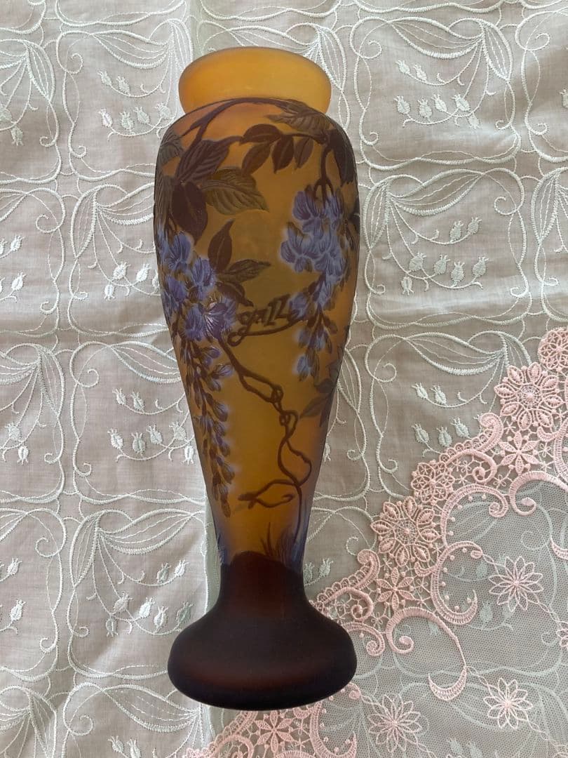 エミール・ガレ貴重 アンティーク花瓶