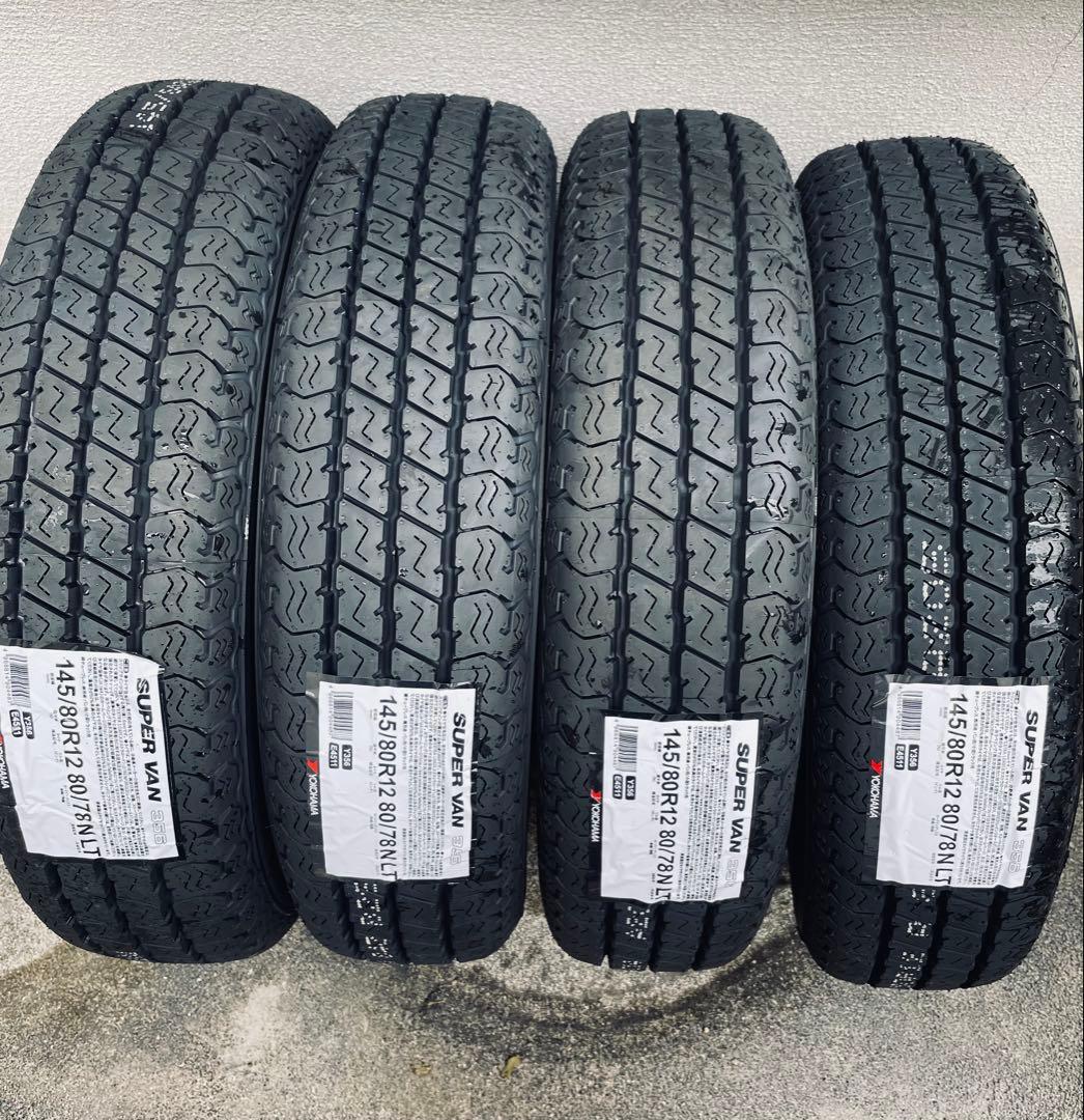 【送料込み】ヨコハマタイヤ 145/80R12 80/78 Y356 4本