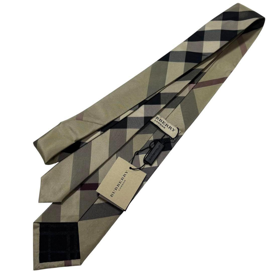 BURBERRY LONDON バーバリー シルク ネクタイ チェック 未使用品