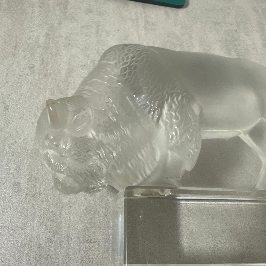 LALIQUE ルネ・ラリック　バイソン　彫像　ペーパーウエイト　置物