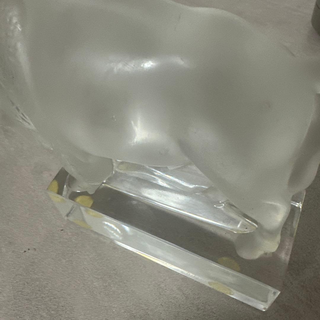 LALIQUE ルネ・ラリック　バイソン　彫像　ペーパーウエイト　置物