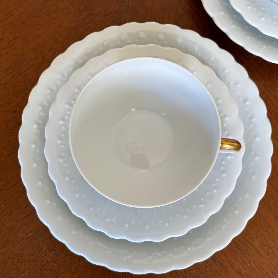 【美品】リモージュ（ジョルジュ・ボワイエ）★リビエラブルー★トリオ　ペア