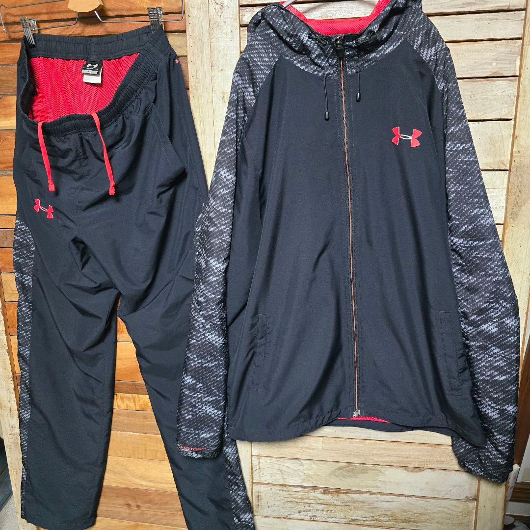 アンダーアーマー ウィンドブレーカー 上下セット 裏地付き ジャージ L XL