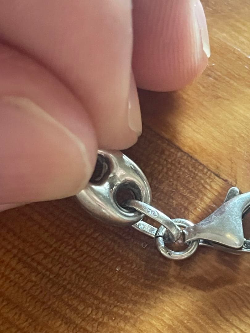 フランス製シルバーブレスレット　シルバー925 アンカーチェーン