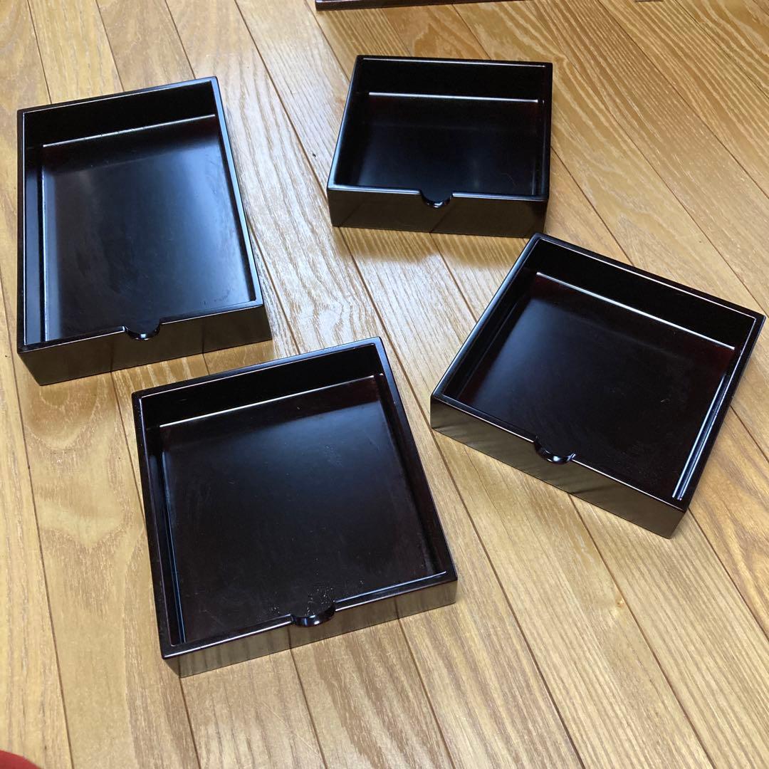 和食　料亭　おかもち　コレクション収納　漆器　蓋付　引き出し6つ　工芸品