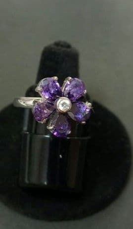 天然石アメジスト·リング