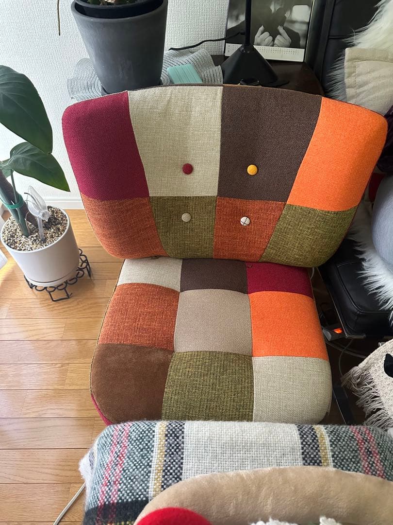 本当に最終お値引き❣️マルチ柄　1人がけソファ　かわいい❤️