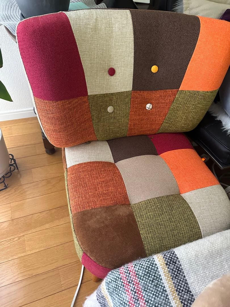 本当に最終お値引き❣️マルチ柄　1人がけソファ　かわいい❤️