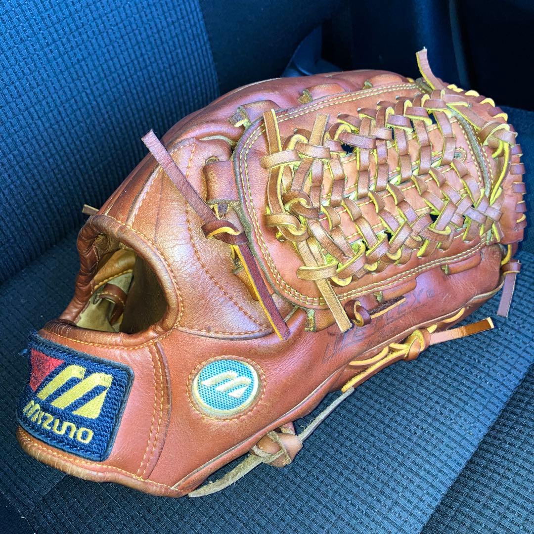 ミズノ　ワールドウィン　投手用グローブ　ブラウン　オールメンテナンス済
