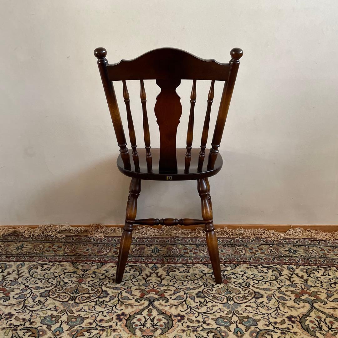 ④【美品】キツツキ 飛騨産業 ダイニングチェア　ウィンザーチェア　コムバック