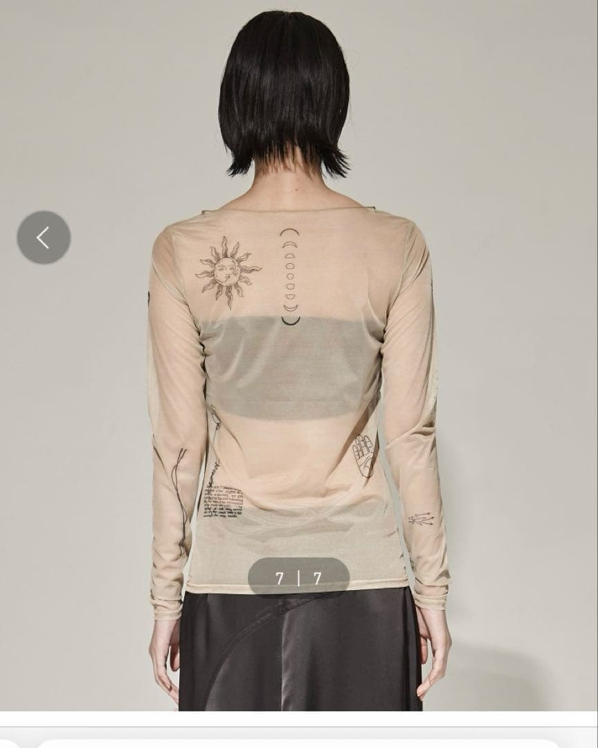 トップス PLANET SHEER TATTOO WITH BUSTIER TOP