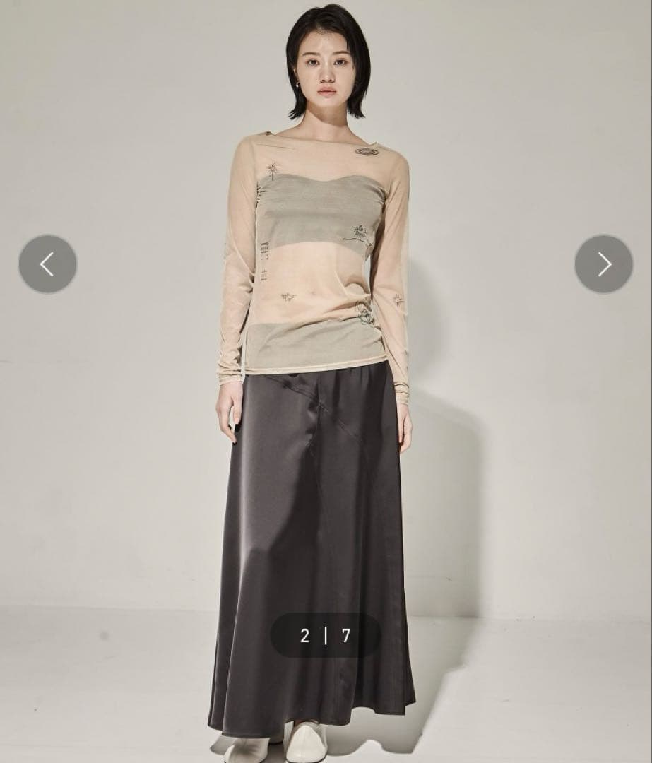 トップス PLANET SHEER TATTOO WITH BUSTIER TOP