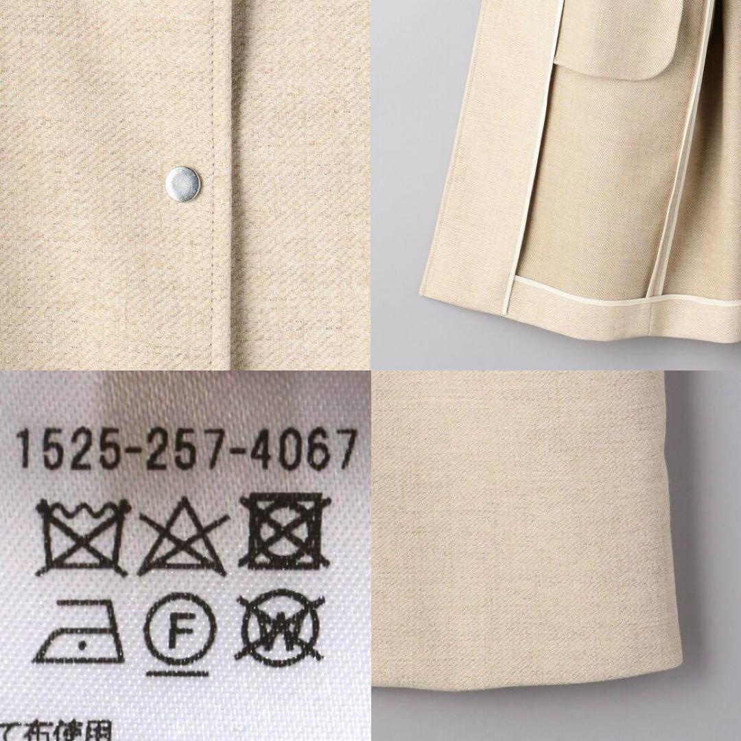 [あきこ ] UA - UBC フェイクリネン ノーカラーコート