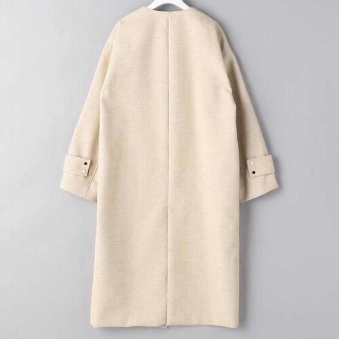 [あきこ ] UA - UBC フェイクリネン ノーカラーコート
