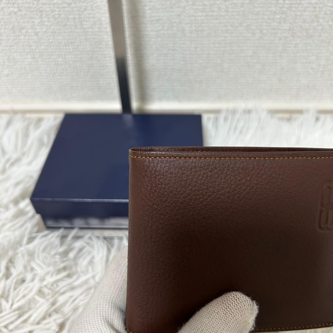 【新品未使用✨ヴィンテージ感】バレンシアガ　二つ折り財布　ブラウン　本革　正規品