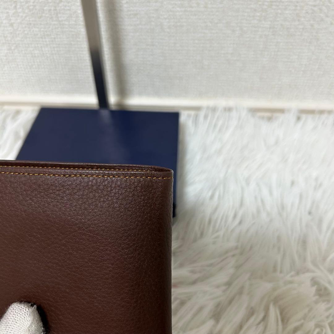 【新品未使用✨ヴィンテージ感】バレンシアガ　二つ折り財布　ブラウン　本革　正規品