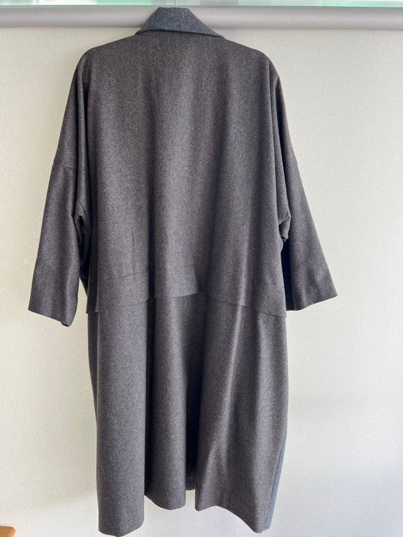 ドゥルカマラ バイカラーダブルロングコート 2018aw