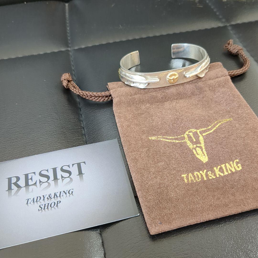 TADY＆KING 平打ちバングルGPイーグル＆ダブルM先金フェザー