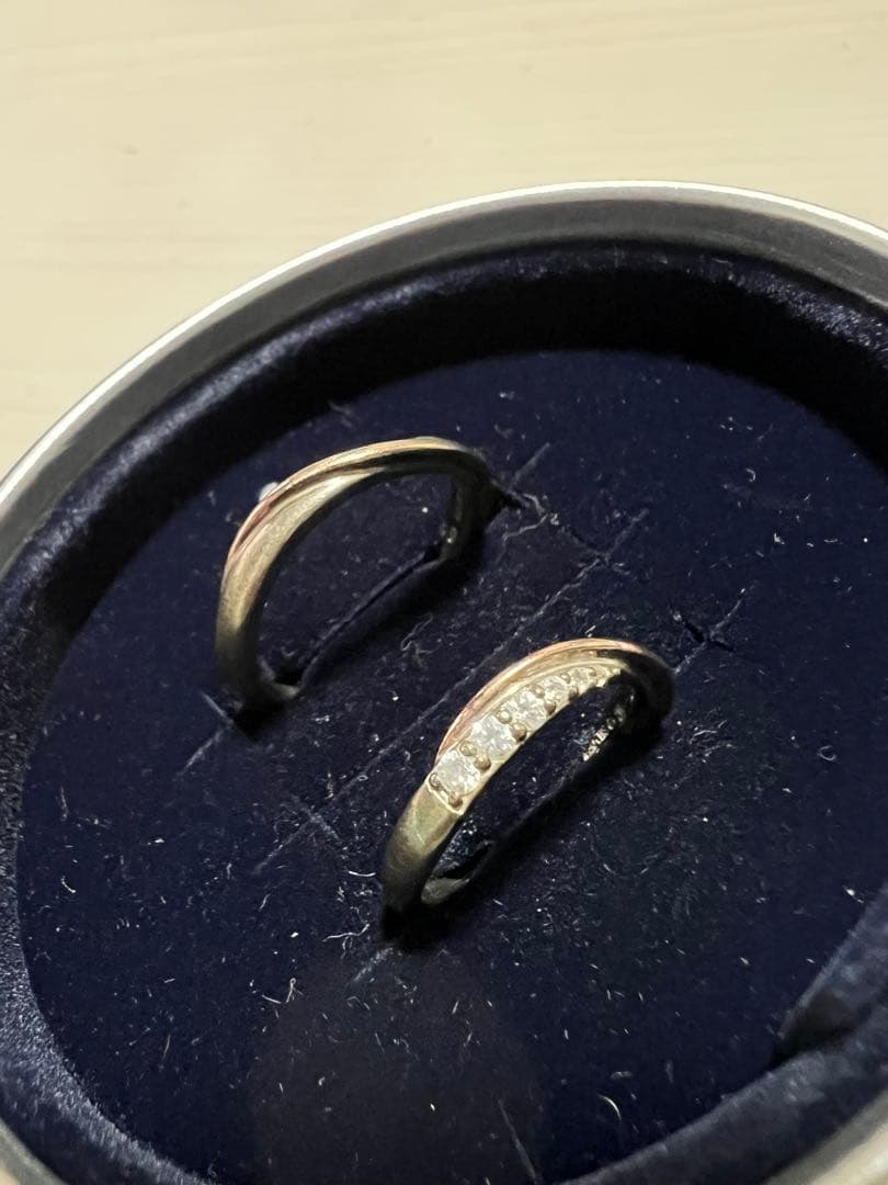 ４℃シルバーK10リング2個セット