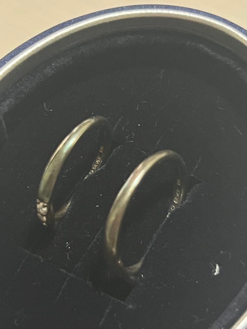 ４℃シルバーK10リング2個セット