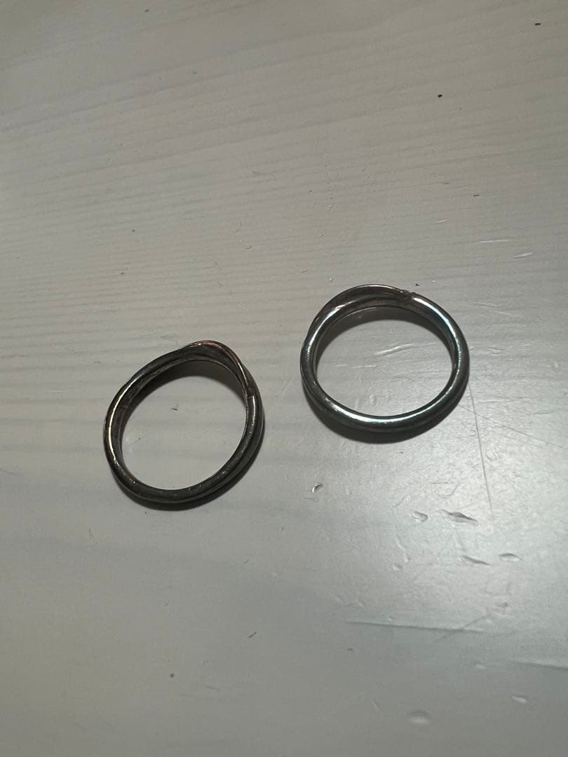 ４℃シルバーK10リング2個セット