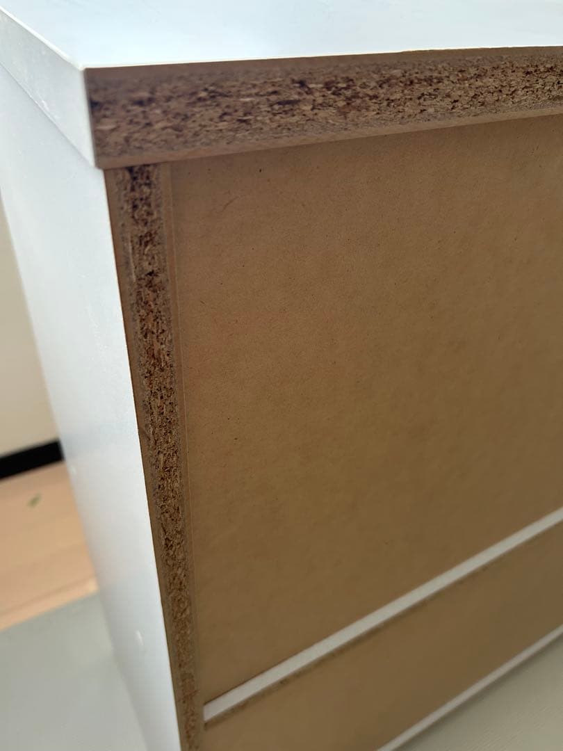 ホワイトキャビネット リビングボード サイドボード ガラス扉付き②