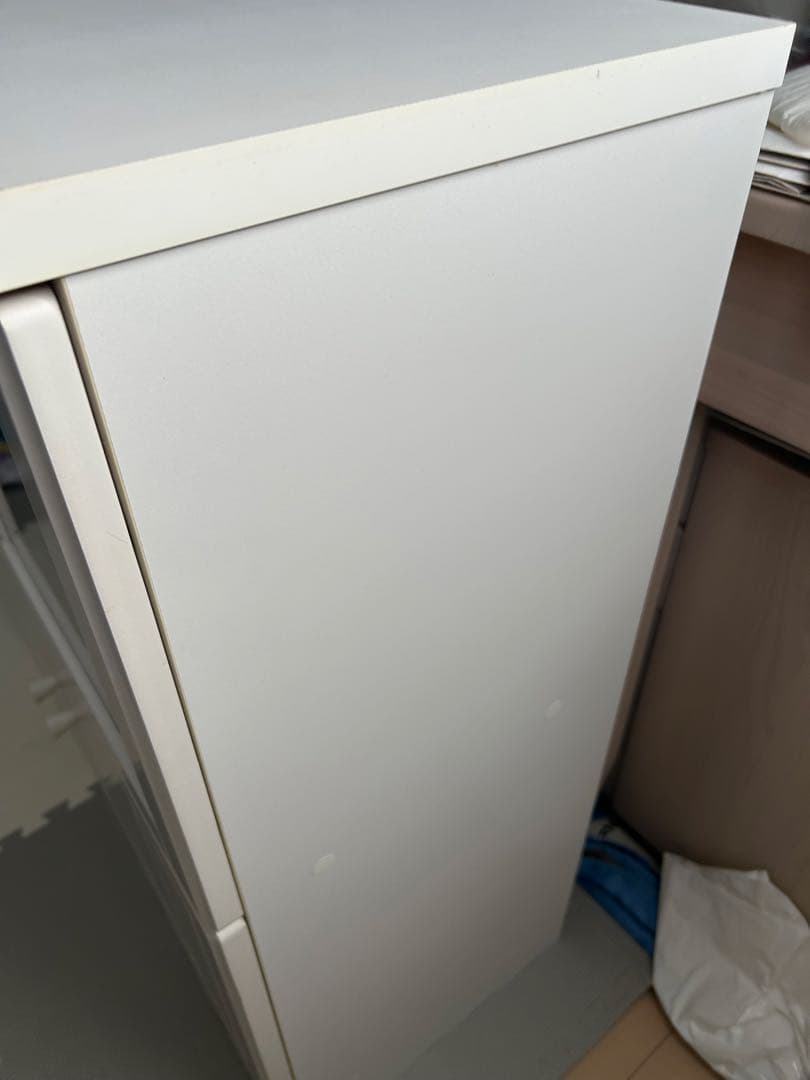 ホワイトキャビネット リビングボード サイドボード ガラス扉付き②