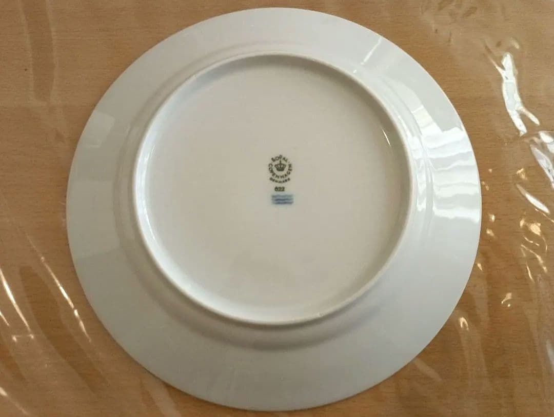 ロイヤルコペンハーゲン ホワイトフルーテッド ハーフレース プレート 22cm