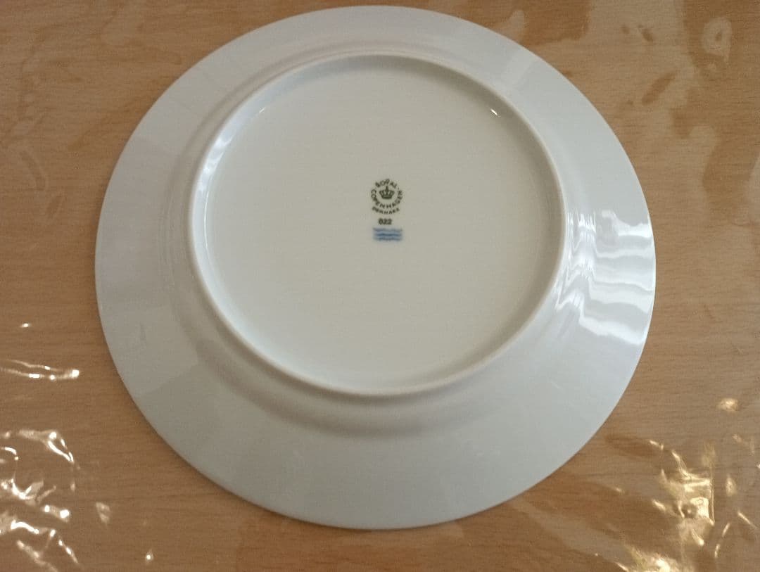 ロイヤルコペンハーゲン ホワイトフルーテッド ハーフレース プレート 22cm