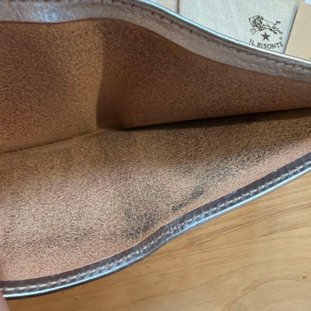IL BISONTE シルバー 二つ折り財布