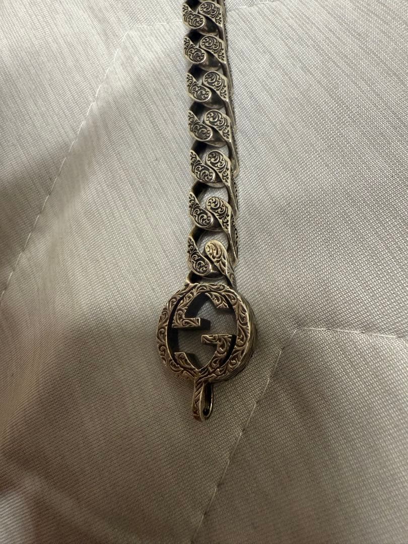 グッチ　インターロッキング　シルバー チェーン　ブレスレット