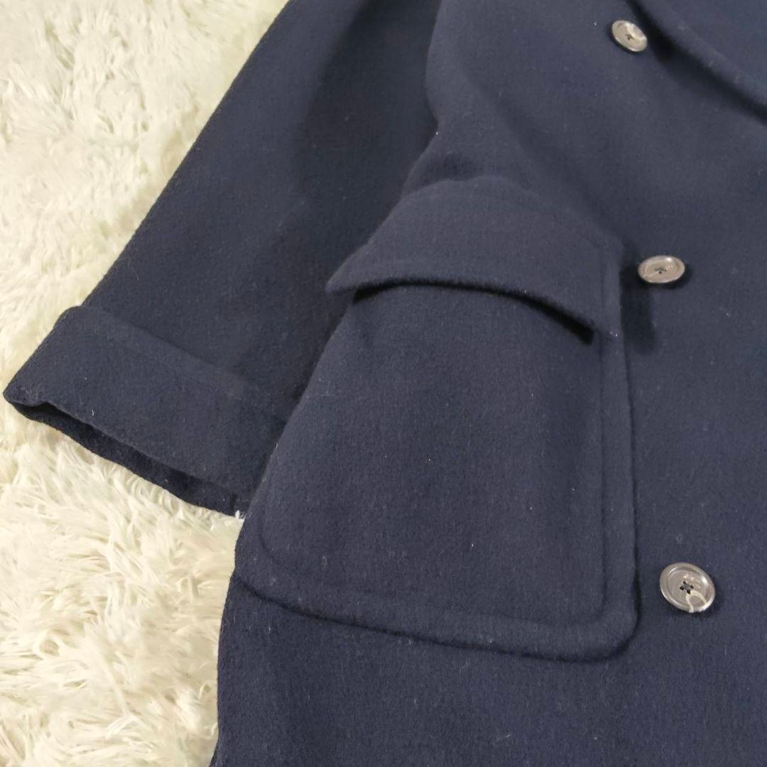ラルフローレン マキシ丈 ダブルチェスターコート ウール ネイビー 美品