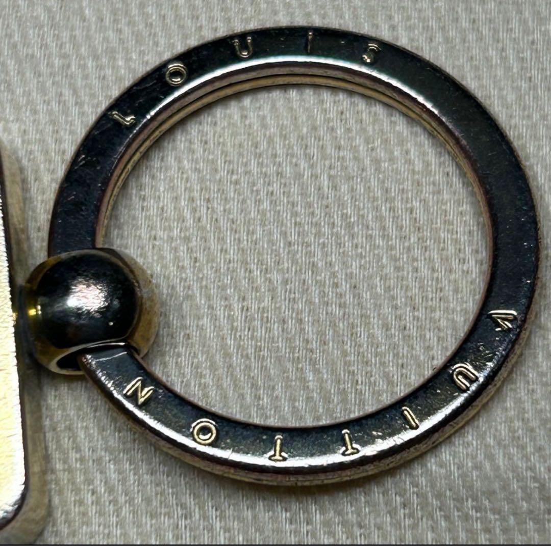 LouisVuitton ルイヴィトン レザー キーリング ブラック 保存袋付