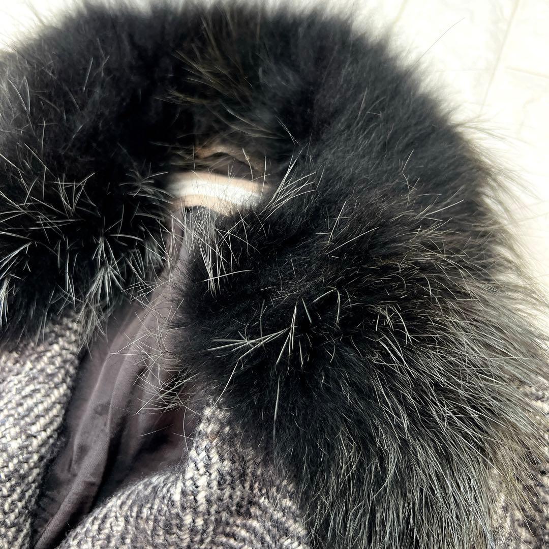 ファビアナフィリッピ フォックスファー モヘヤ シルク混 ロングコート